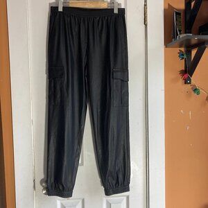BCBGMAXAZRIA Faux leather Carpenter Joggers size Small(fits larger too)